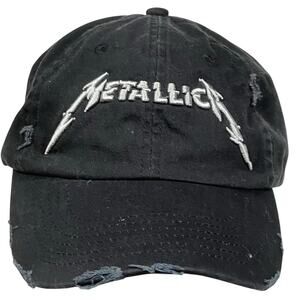 Metallica Worldwired Tour Baseball Hat One Size Distressed Black Band Cap